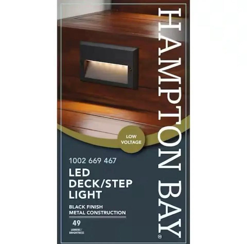 Hampton Bay 49 Lumen 5.5 in. Low Voltage Black Integrated LED Deck Light by Selzalot