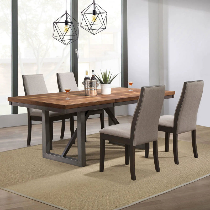 Spring Creek 5-piece Rectangular Dining Table Set Taupe by Unique Piece Furniture