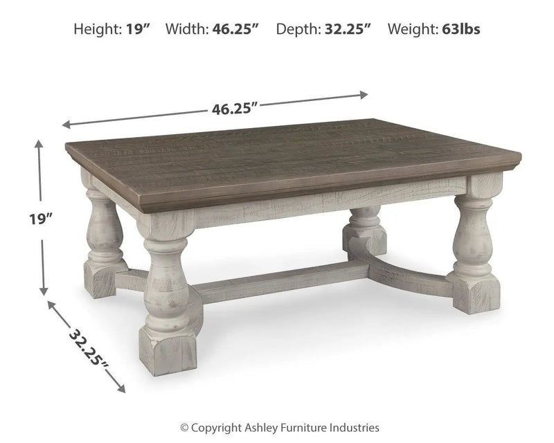 Havalance - Rectangular Cocktail Table - Gray / White by Unique Piece Furniture