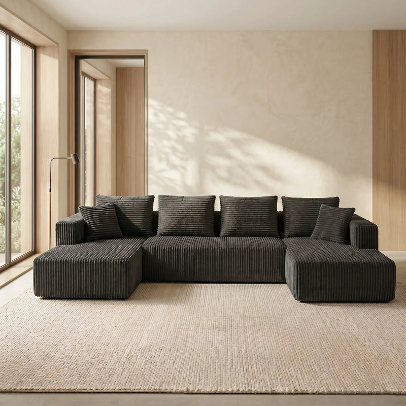 132.1 Inch Modular Sectional Sofa by HouseOfZazla