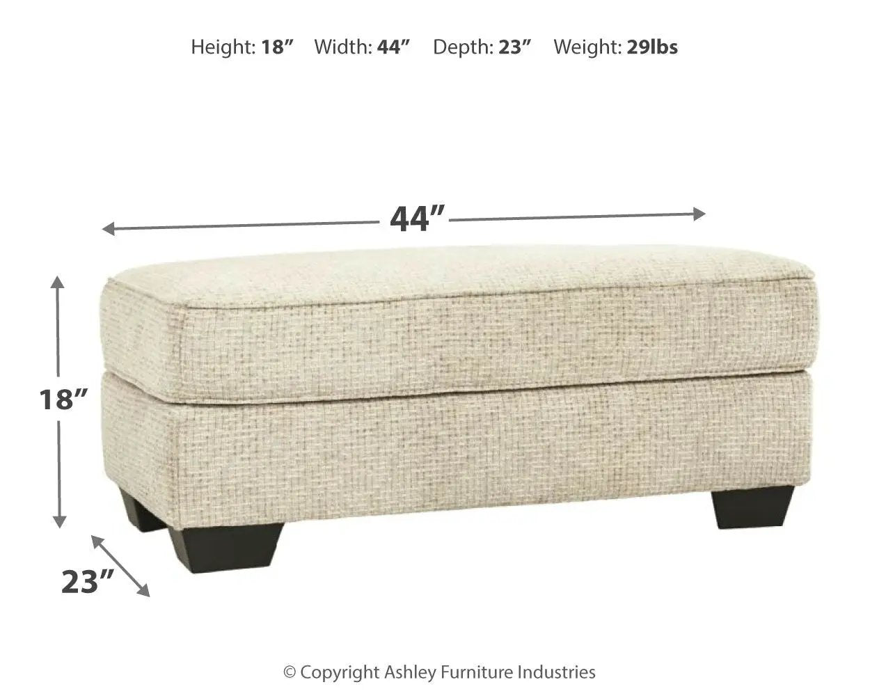 Monaghan - Ottoman - Sandstone by Unique Piece Furniture