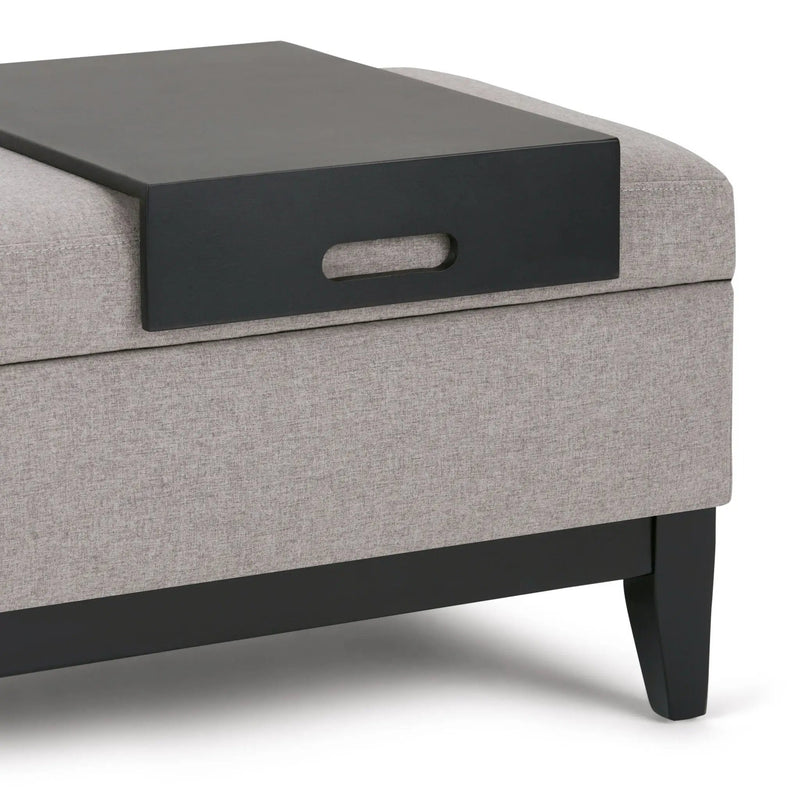 Oregon - Contemporary Storage Ottoman Bench With Tray by HouseOfZazla