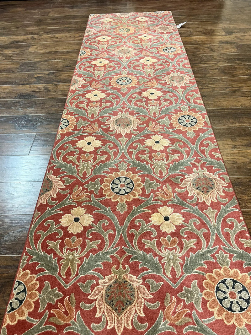 Runner Rug 3 x 14.7, Long Hallway Rug, Wool, Power Loomed, Contemporary, Floral by Jewel Rugs