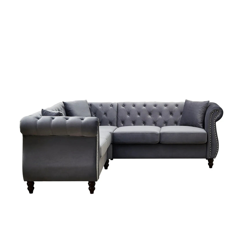 Streamline Modern L-Shaped Corner Sofa by HouseOfZazla