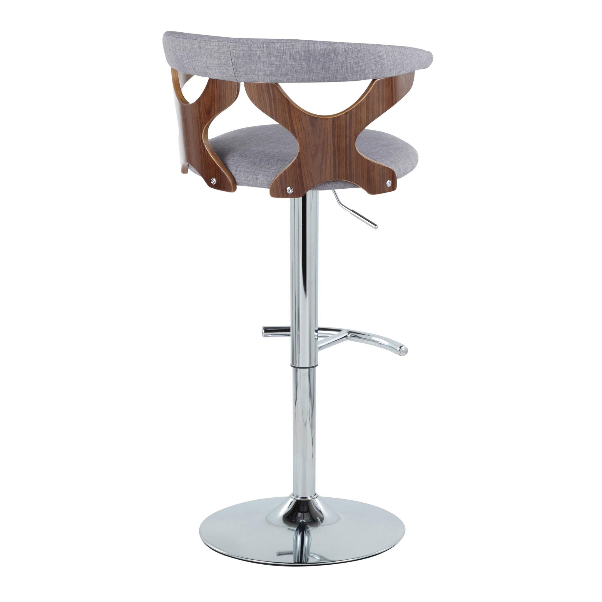 Gardenia - Mid Century Modern Adjustable Barstool With Swivel With Rounded T Footrest (Set of 2) by Unique Piece Furniture
