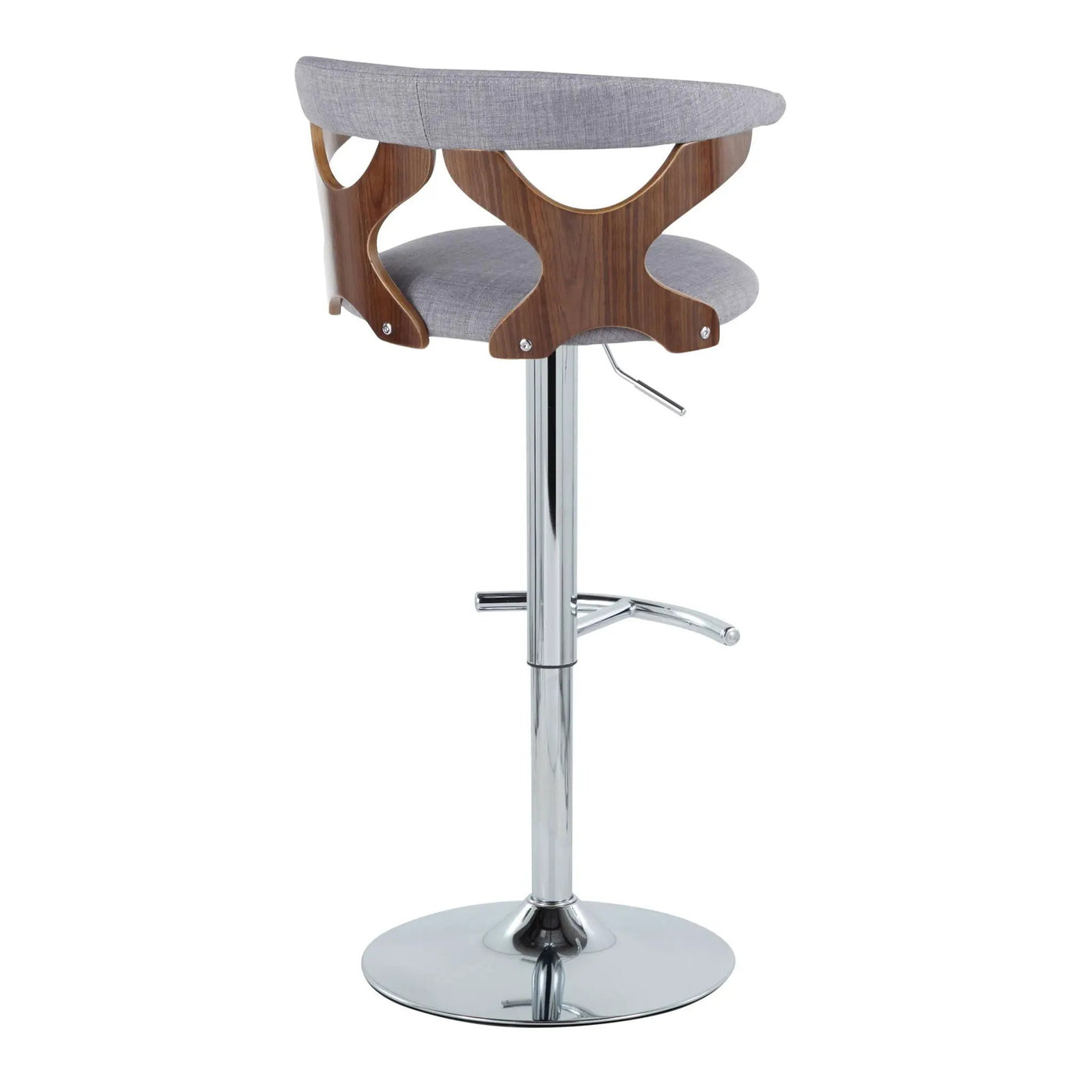 Gardenia - Mid Century Modern Adjustable Barstool With Swivel With Rounded T Footrest (Set of 2) by HouseOfZazla