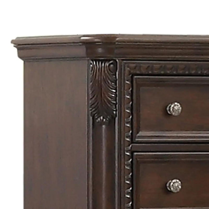 Traditional 5 Drawer Chest - Mahogany by HouseOfZazla
