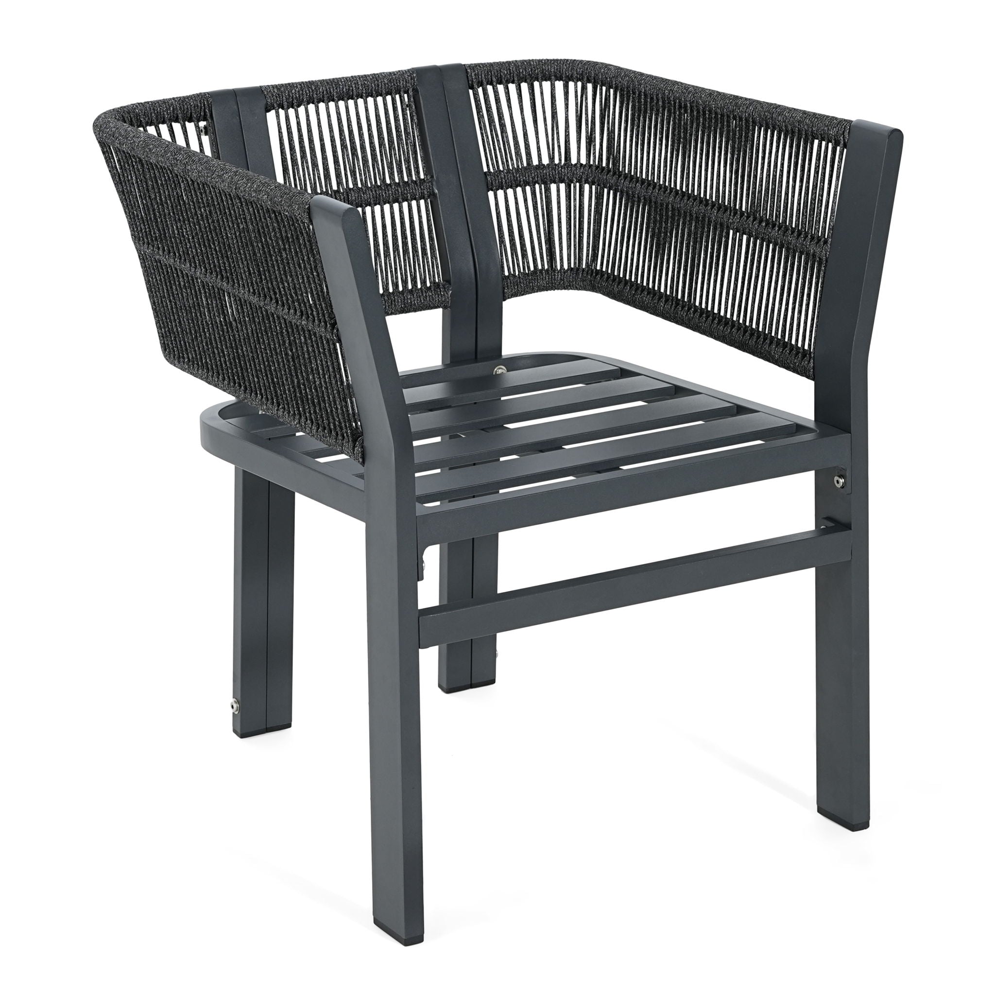 7 Piece Outdoor Dining Set With Table And 6 Chairs - Black / Teak / Gray by HouseOfZazla