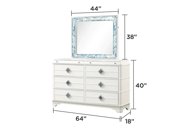 Laguna Modern Style 4 Pc King Upholstered Bedroom Set by HouseOfZazla