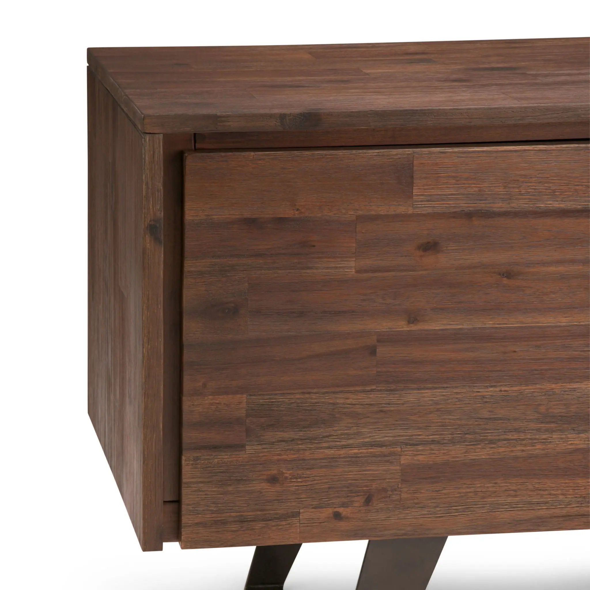 Lowry - TV Media Stand - Distressed Charcoal Brown by HouseOfZazla