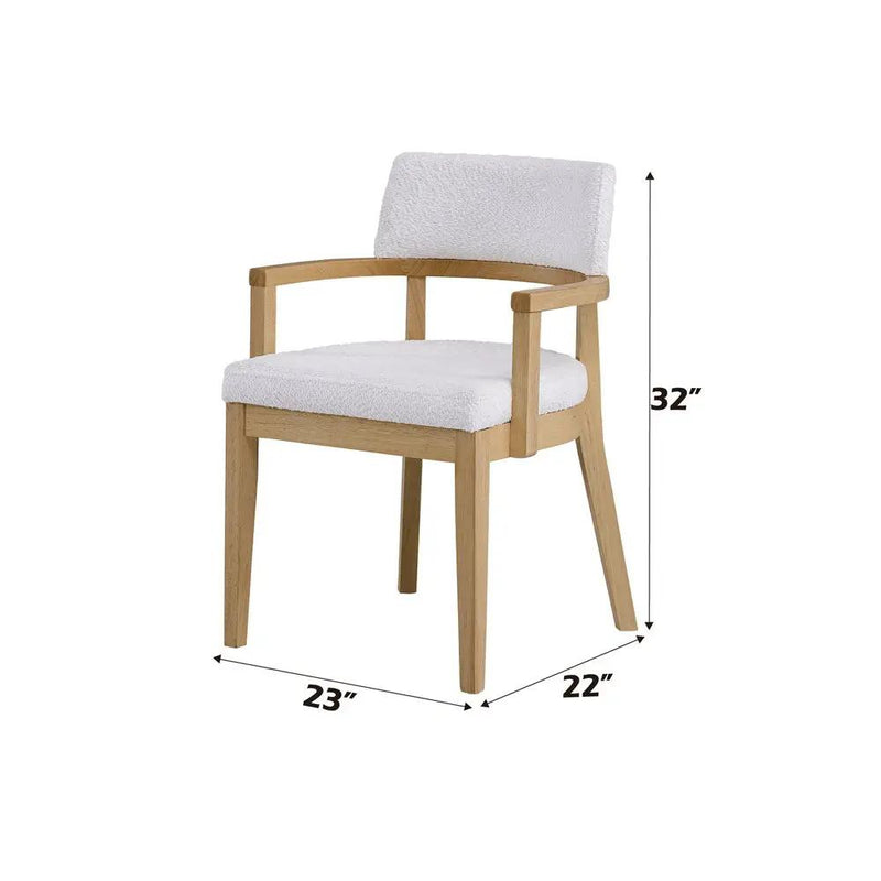 Kasem - Arm Chair (Set of 2) - Gorge Fabric & Oak by Unique Piece Furniture
