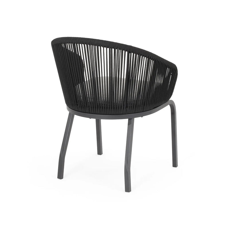 Outdoor Wicker Chair With Powder-Coated Iron Legs by HouseOfZazla