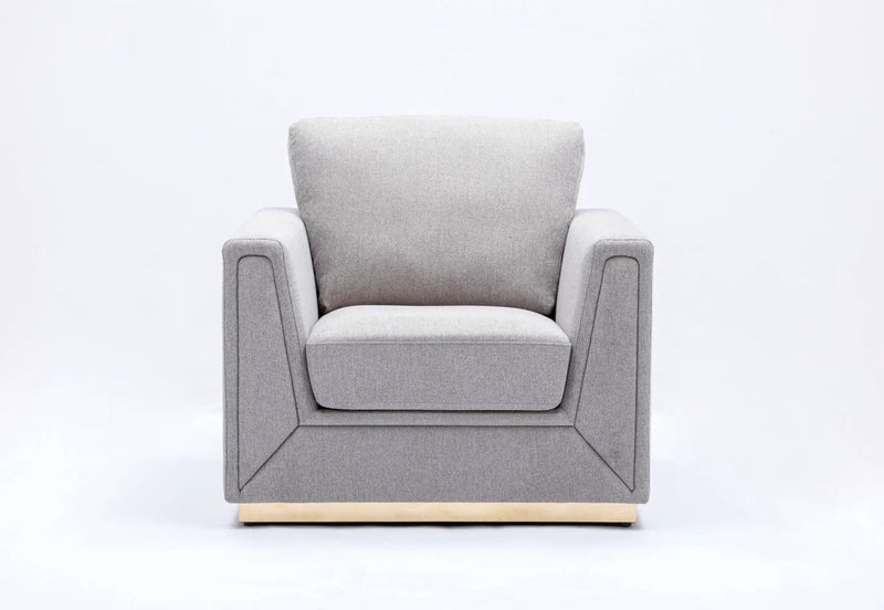 Valin - Linen Chair For Living Room - Gray by Unique Piece Furniture