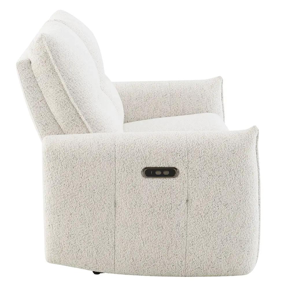 Lalisa - Power Motion Loveseat With USB Port - Cream Chenille by Unique Piece Furniture