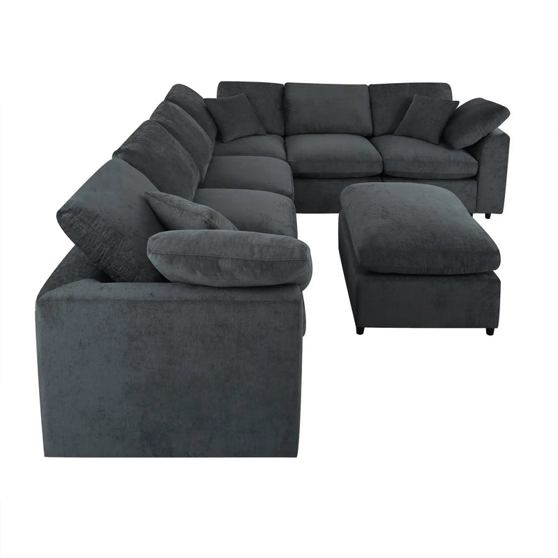 U_Style 120.8" Extra Large Modular Sectional Sofa by HouseOfZazla