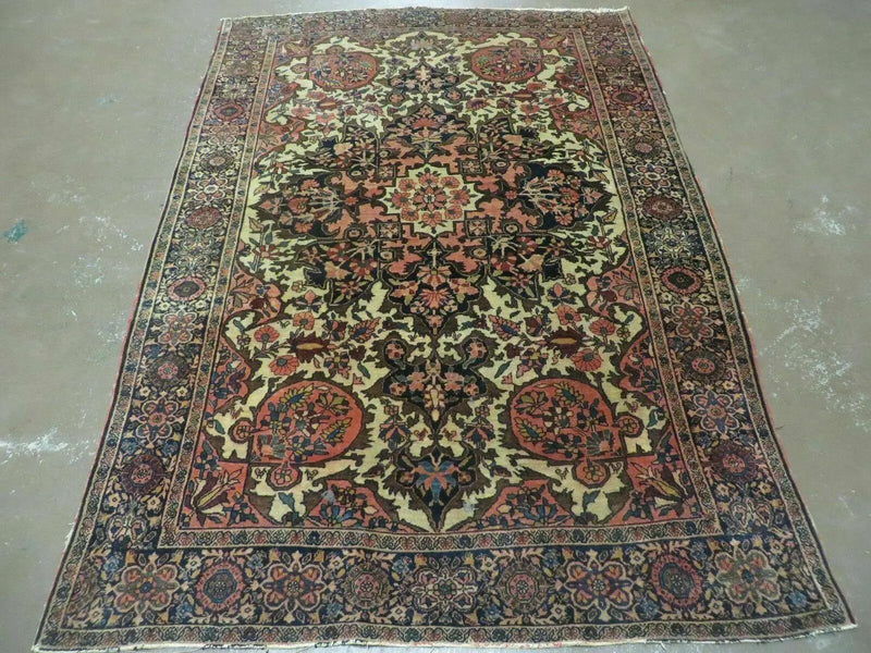 4' X 6' Antique Ultra Fine Handmade India Floral Oriental Wool Rug Carpet Nice by Jewel Rugs