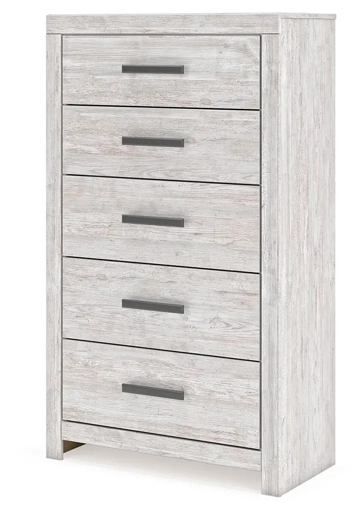 Cayboni - Five Drawer Chest - Whitewash by Unique Piece Furniture