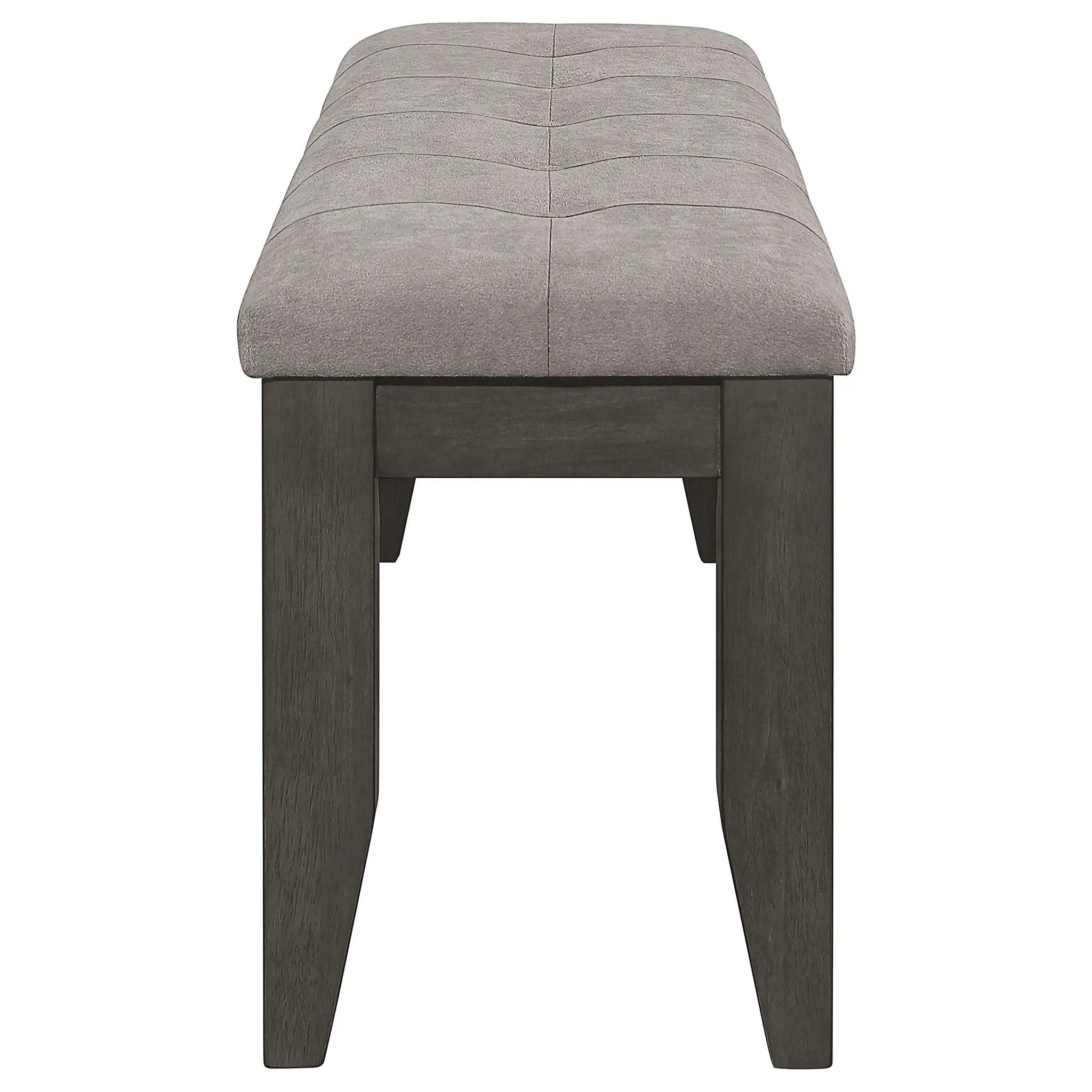 Dalila Fabric Upholstered Wood Dining Bench Dark Grey by Unique Piece Furniture