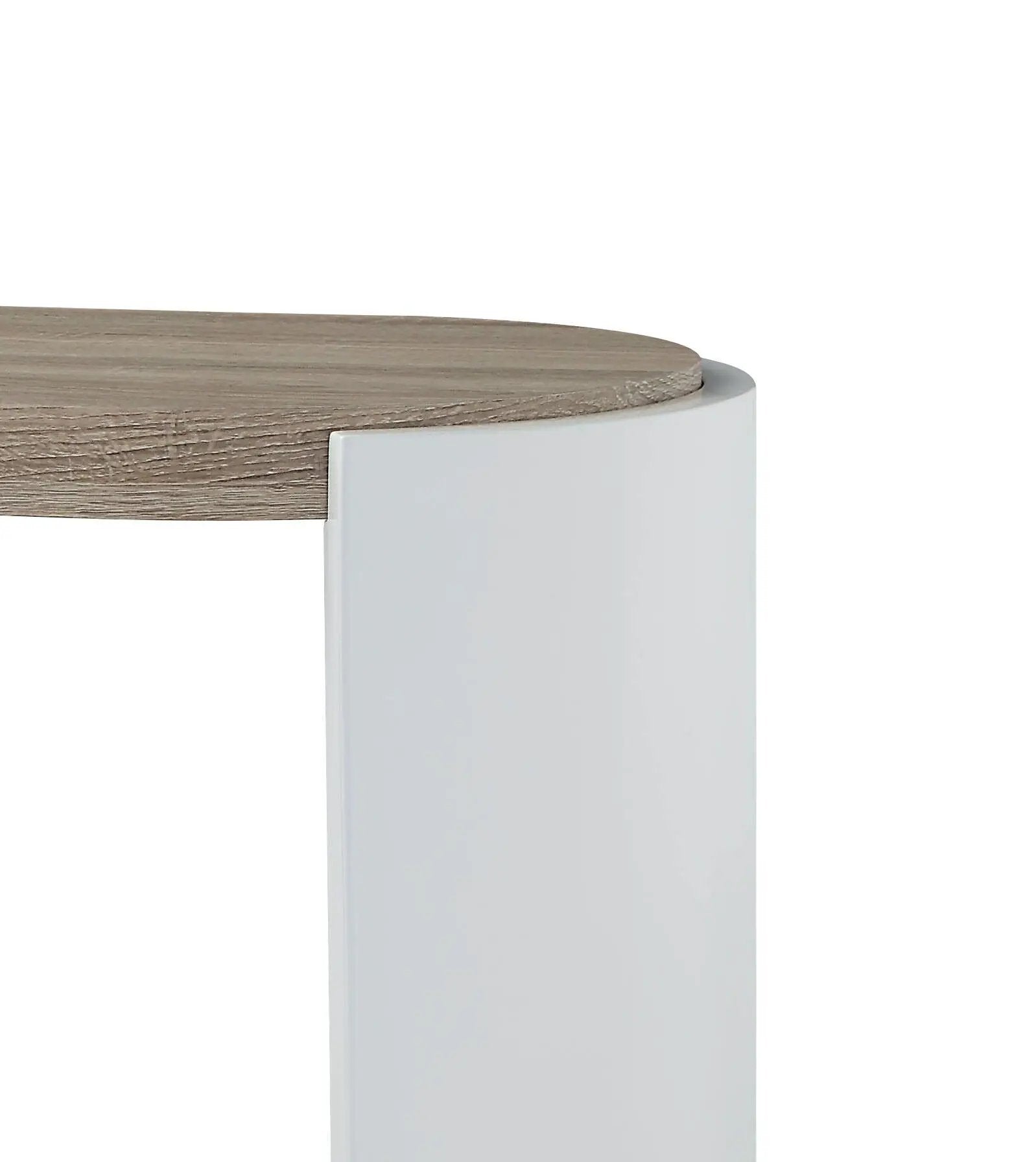Zoma - High Gloss Sofa Table - Oak / White by Unique Piece Furniture