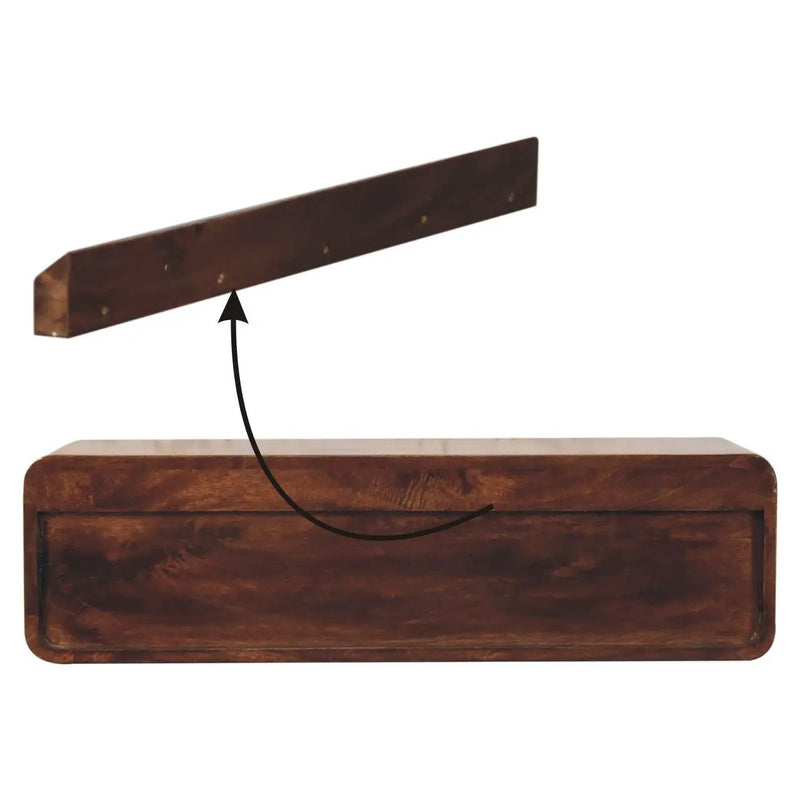 Floating Open Console - Walnut by HouseOfZazla