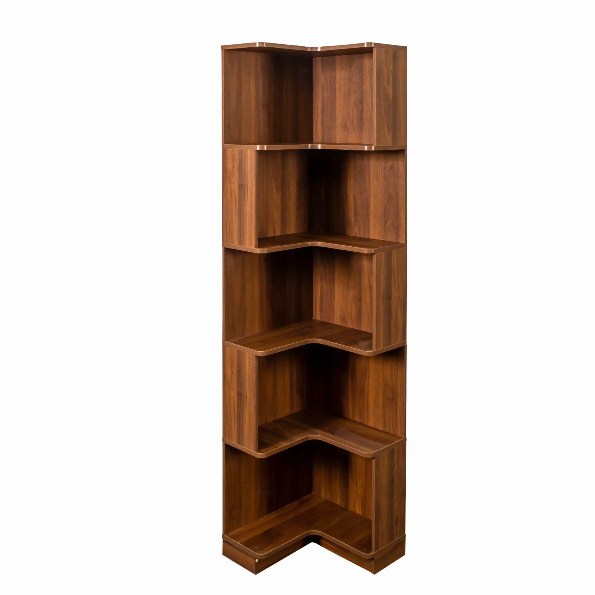 Corner Book Shelf - 5 Tier Corner Bookshelf by HouseOfZazla