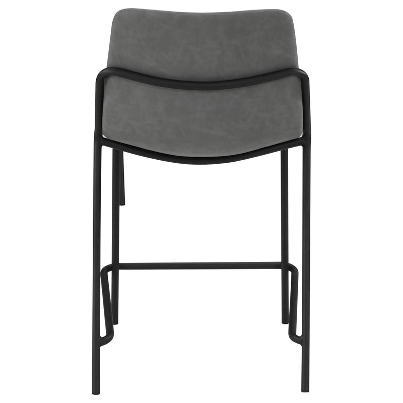 Counter Height Stools With Footrest (Set of 2) - Gray / Black by HouseOfZazla
