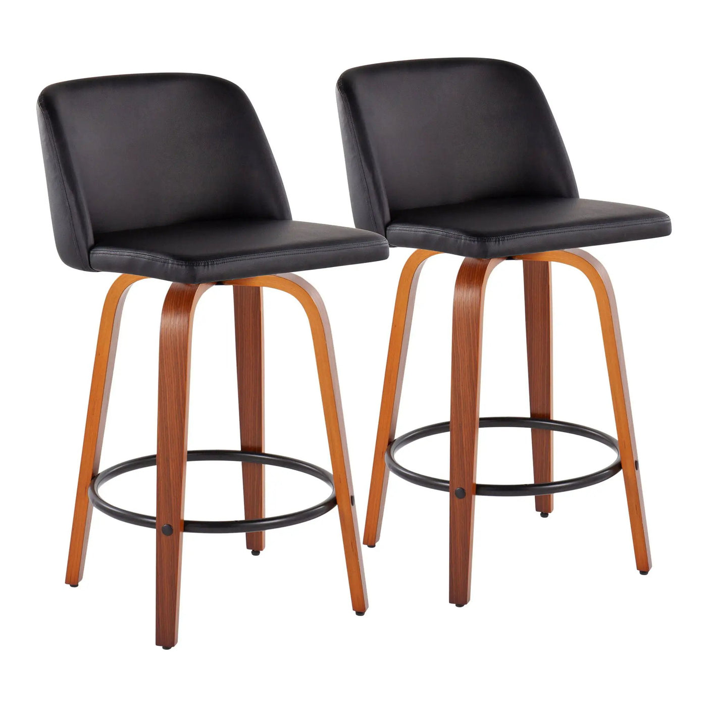 Toriano - Mid Century Modern, Counter Stool (Set of 2) by HouseOfZazla