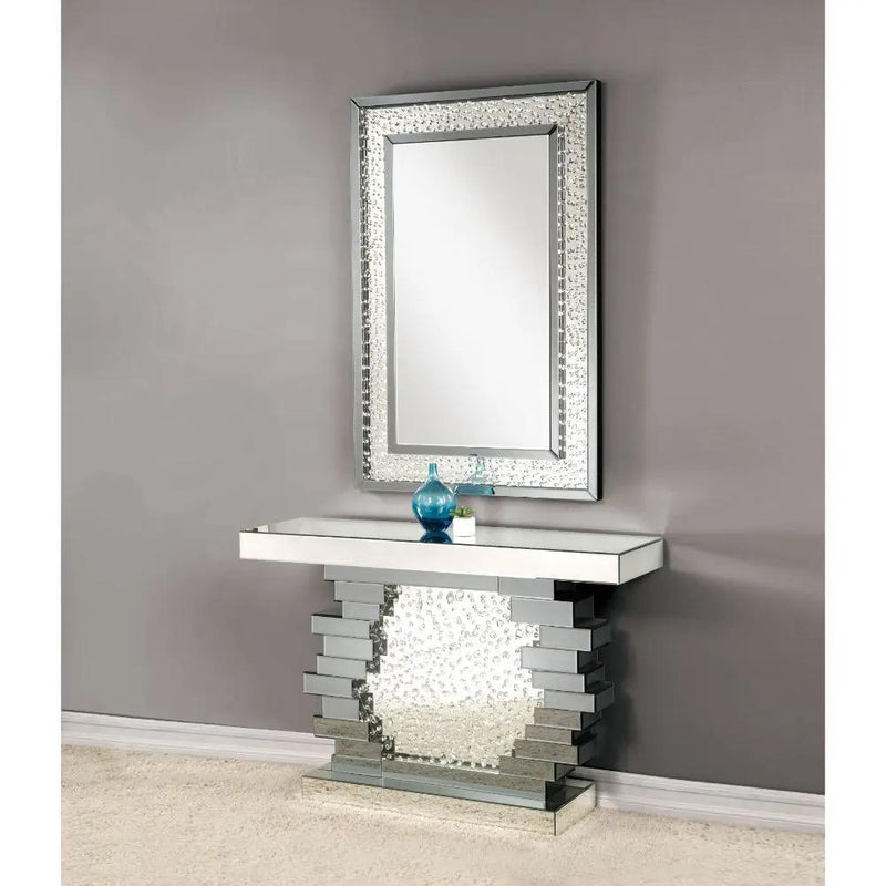Nysa - 47" X 14" Console Table - Mirrored & Faux Crystals by Unique Piece Furniture
