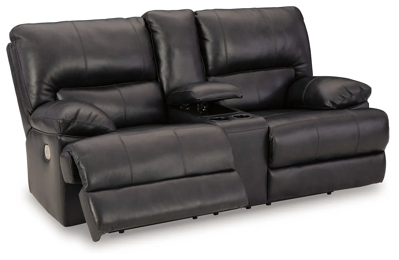 Mountainous - Power Reclining Loveseat With Console /Adj Headrest - Eclipse by Unique Piece Furniture