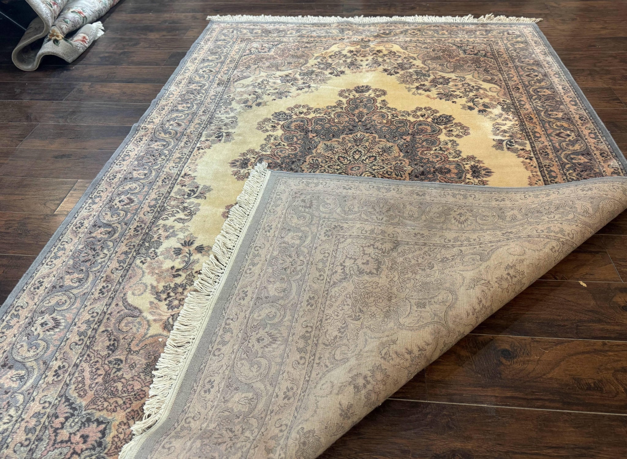 Belgium Power Loomed Wool Rug 6.9 x 9.6, Vintage Oriental Carpet by Jewel Rugs
