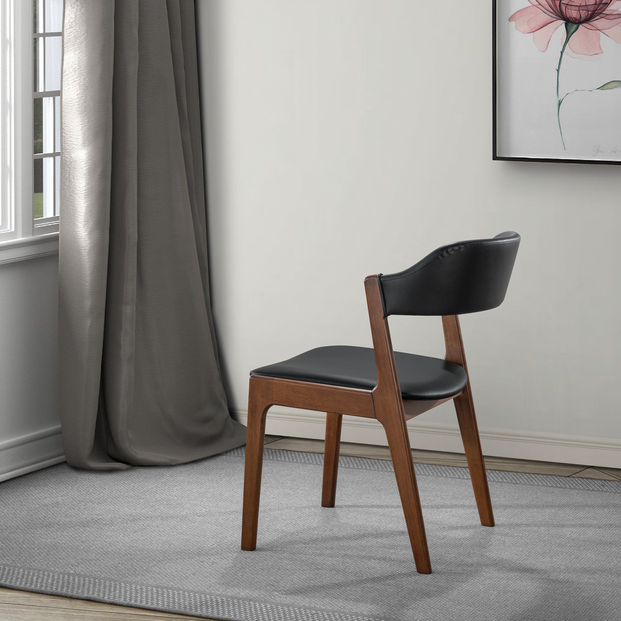 Enzo - Dining Chair (Set of 2) - Black / Brown by HouseOfZazla