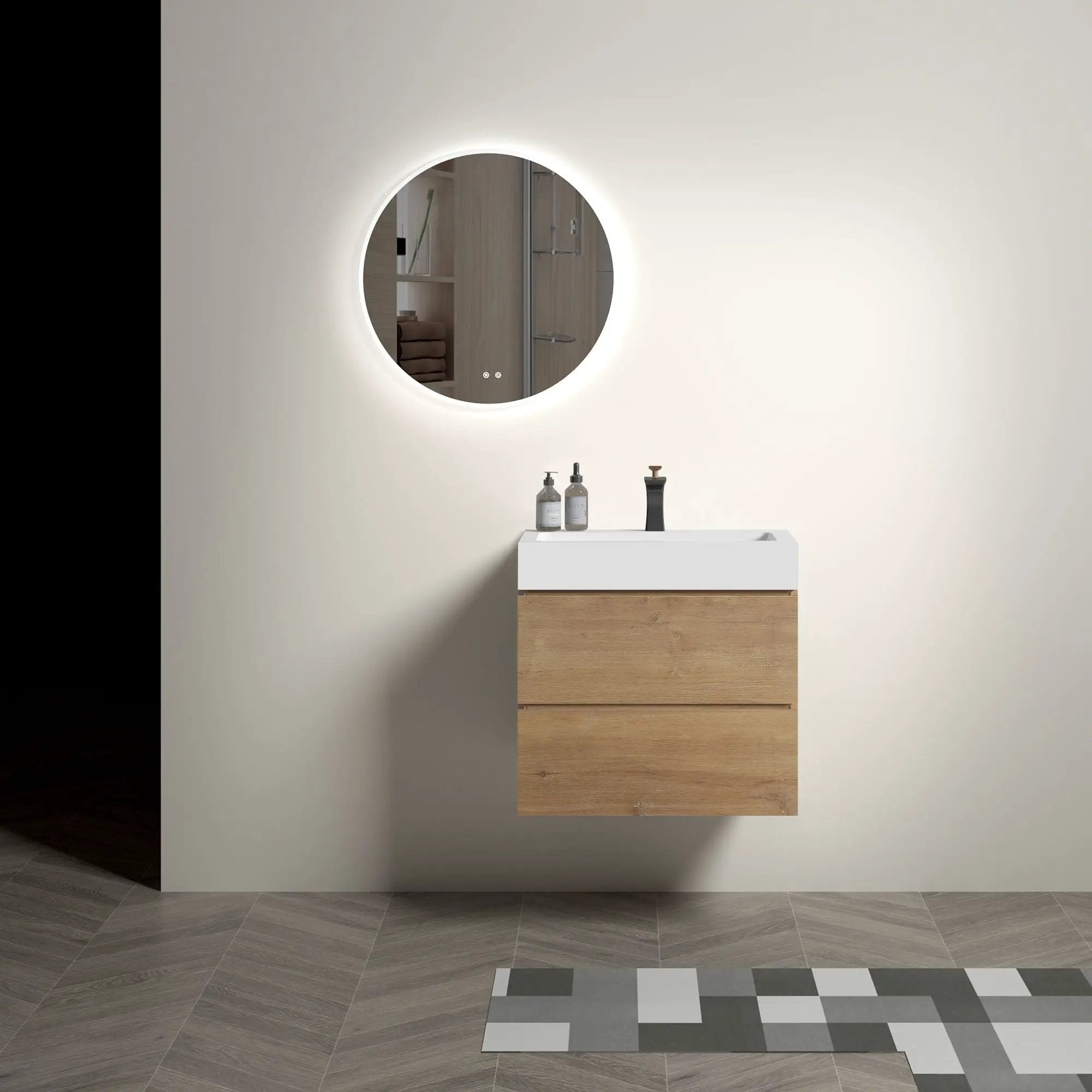 Alice - Bathroom Vanity With Sink, Large Storage Wall Mounted Floating Bathroom Vanity For Modern Bathroom by Unique Piece Furniture