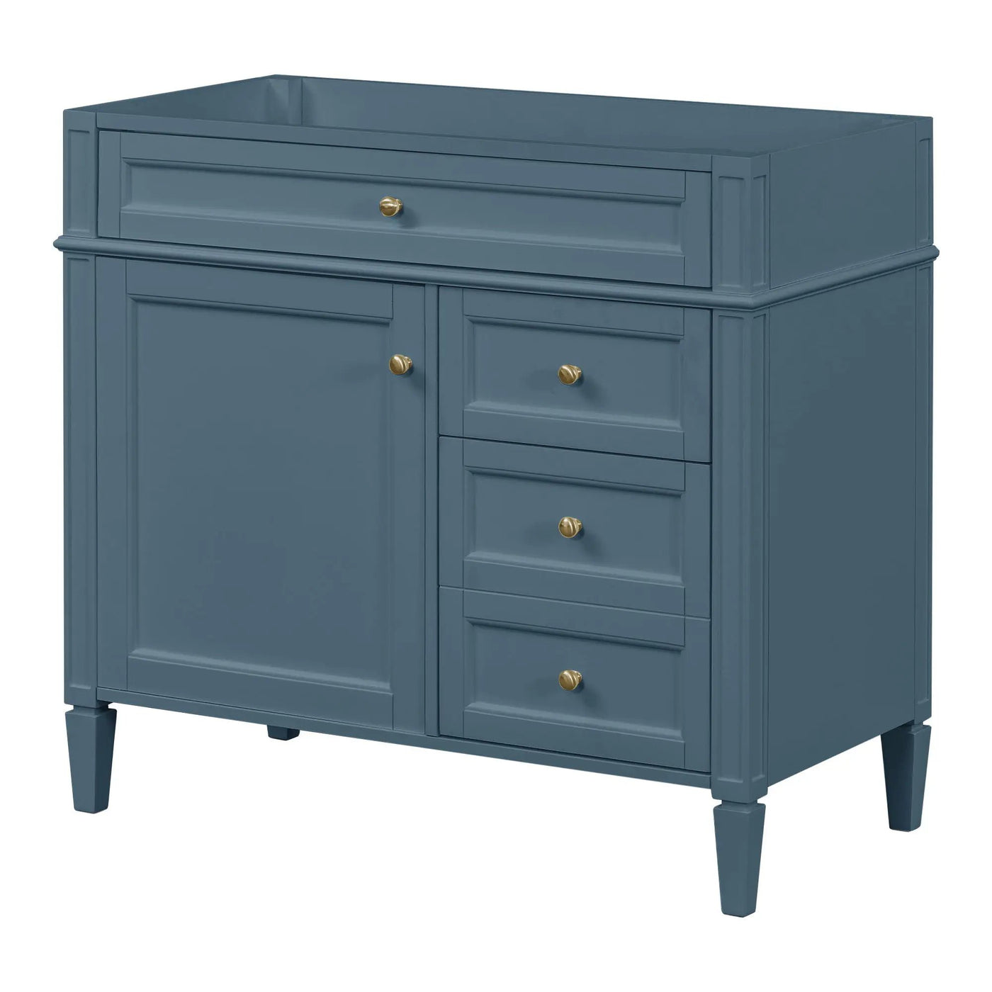 Bathroom Vanity With 2 Drawers And Tip-Out Drawer, Storage Cabinet by Unique Piece Furniture