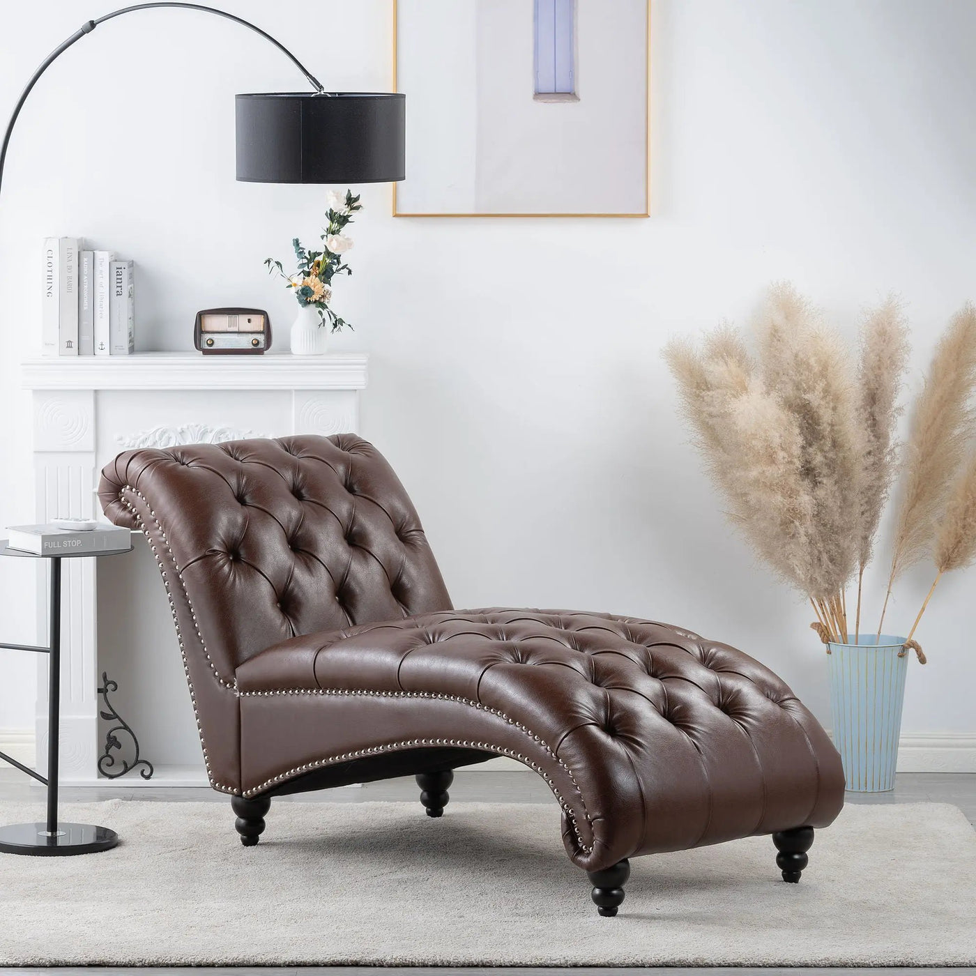 Tufted Armless Chaise Lounge by Unique Piece Furniture