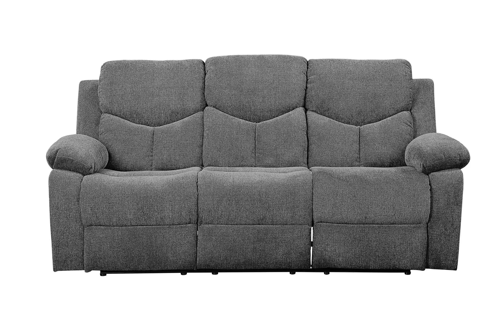 Kalen - Chenille Sofa With Drop Down Table - Gray by Unique Piece Furniture
