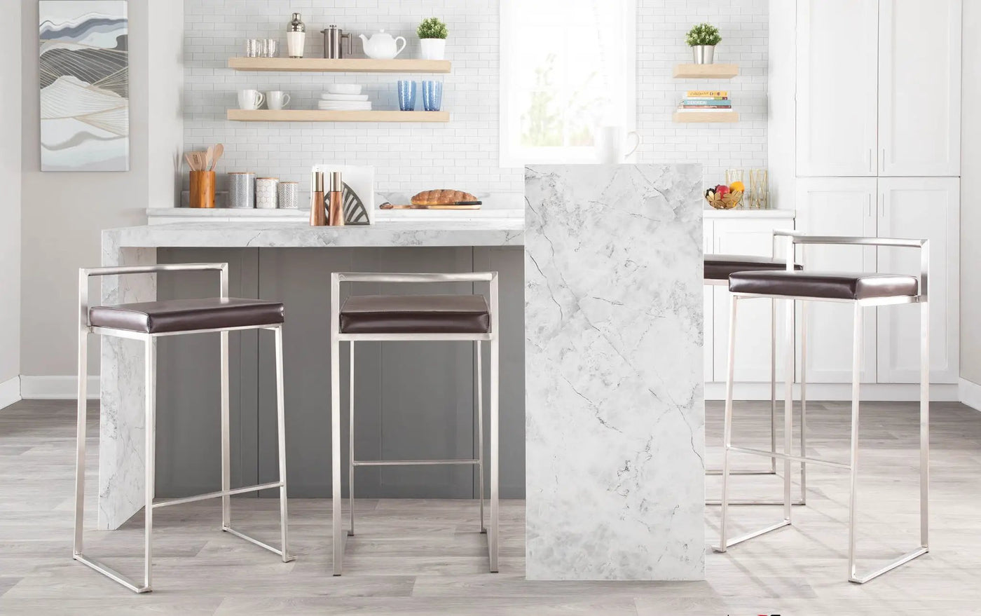 Fuji - Contemporary Stackable Design Barstool by HouseOfZazla