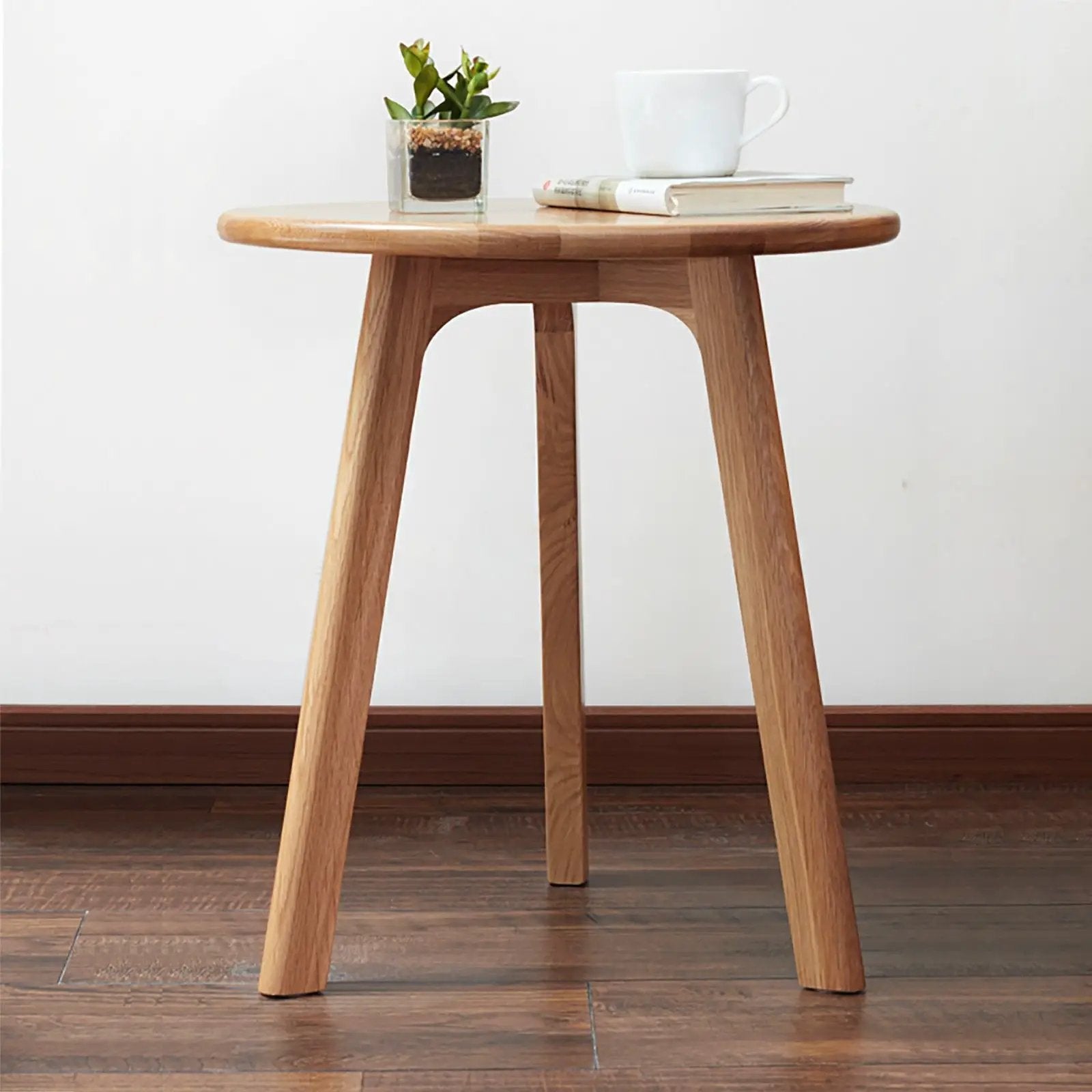 Round Small End Table, Side Table For Bedroom & Balcony by HouseOfZazla