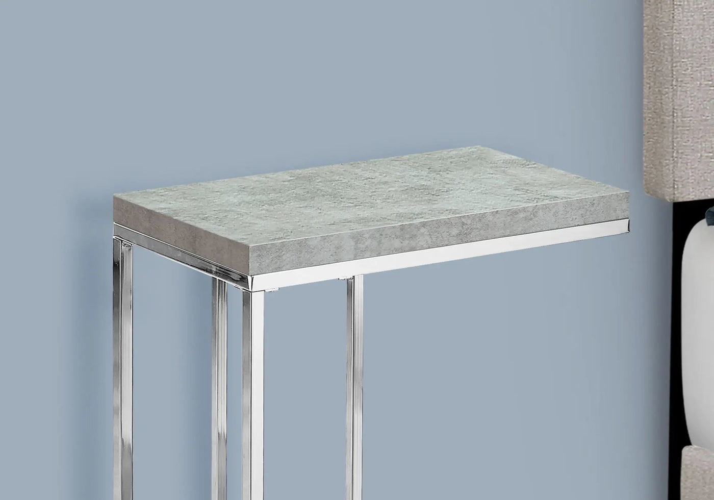 Accent Table, C-Shaped with Tempered Glass - Contemporary & Modern by HouseOfZazla