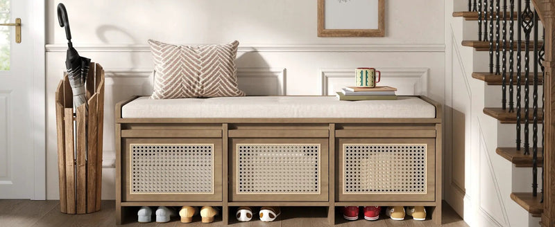 TREXM 48" Entryway Shoe Bench by HouseOfZazla