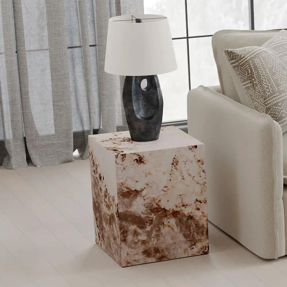 Fultan - End Table - Engineered Stone by Unique Piece Furniture