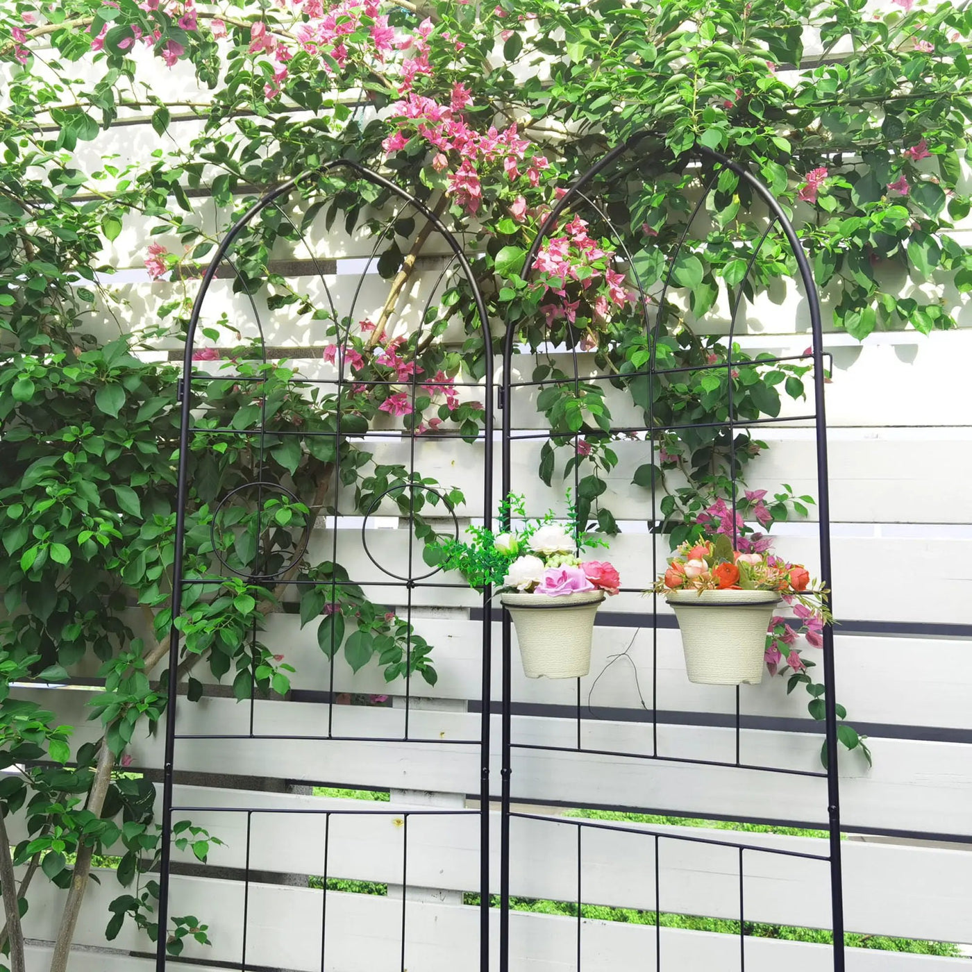 Metal Garden Trellis Rustproof Trellis For Climbing Plant, Outdoor Flower Support by Unique Piece Furniture