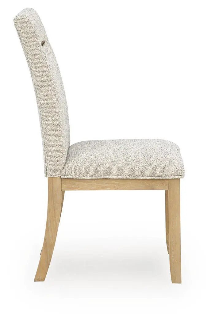 Lasinger - Dining Upholstered Side Chair (Set of 2) - Light Brown by Unique Piece Furniture