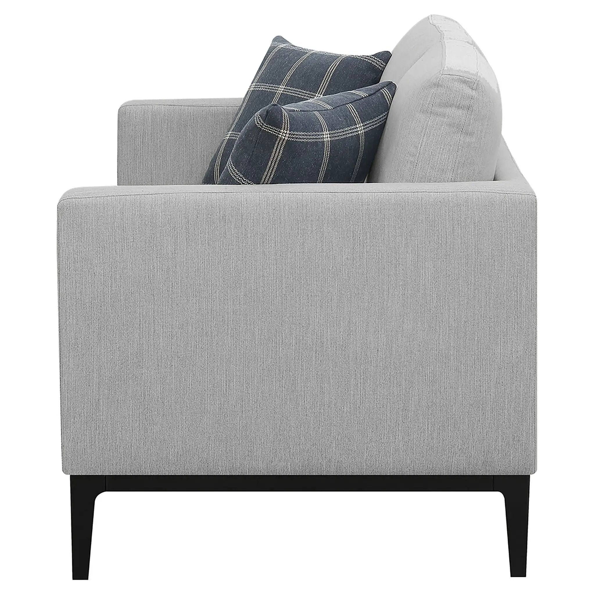 Apperson Upholstered Track Arm Loveseat Light Grey by Unique Piece Furniture