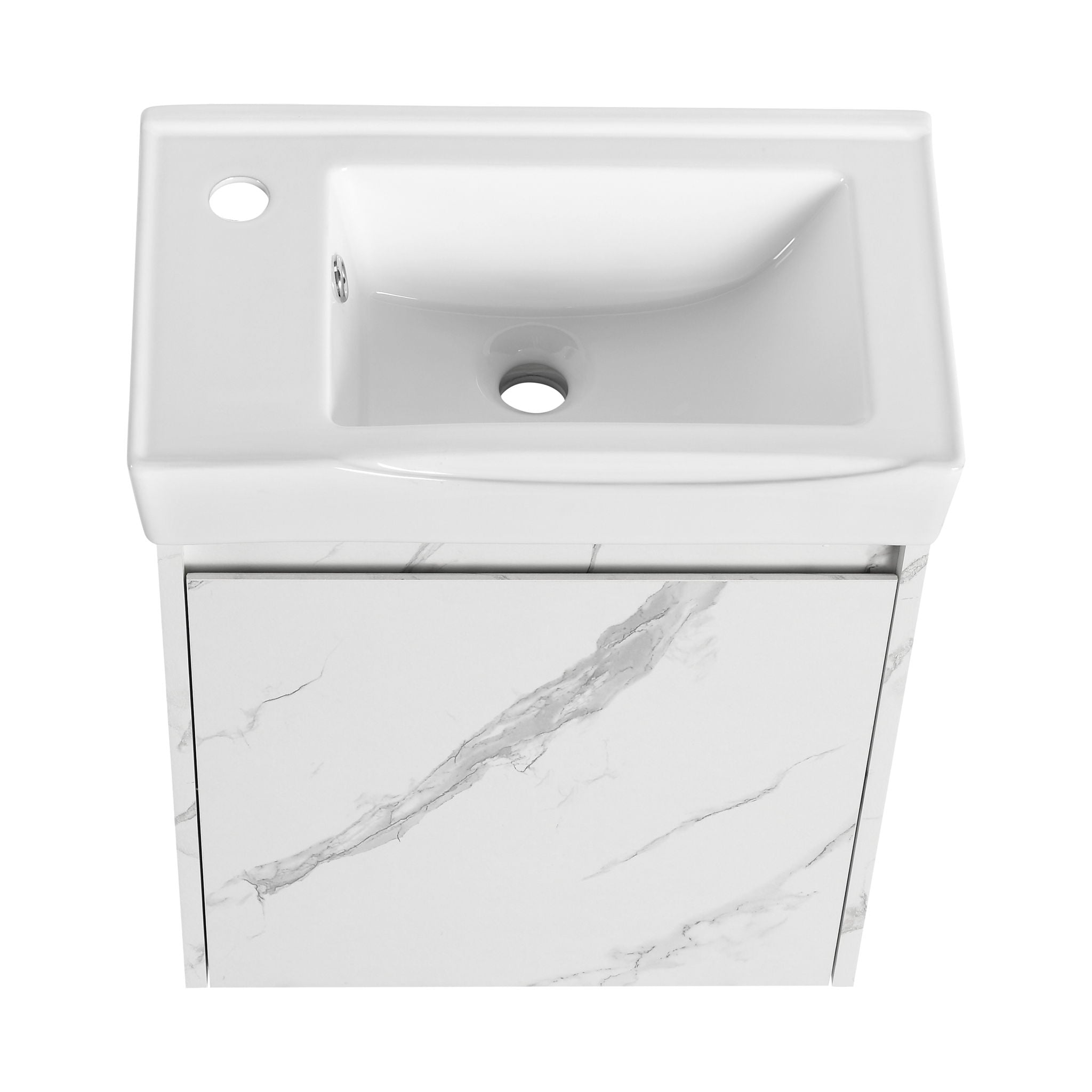 Modern Bathroom Vanity With Ceramic Basin, Wall Mounted Floating Sink Combo, Storage Cabinet by HouseOfZazla