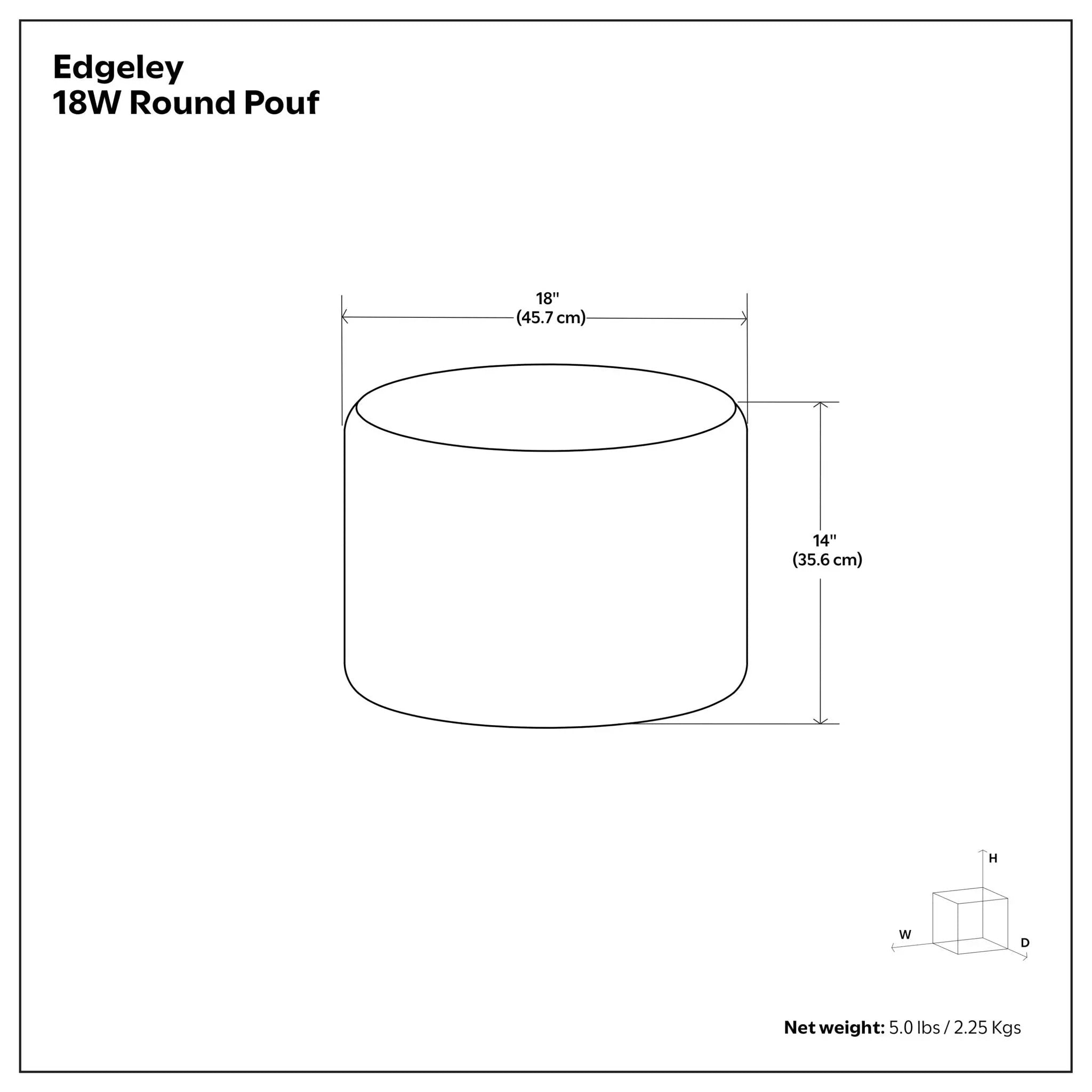 Edgeley - Handcrafted Round Pouf by Unique Piece Furniture