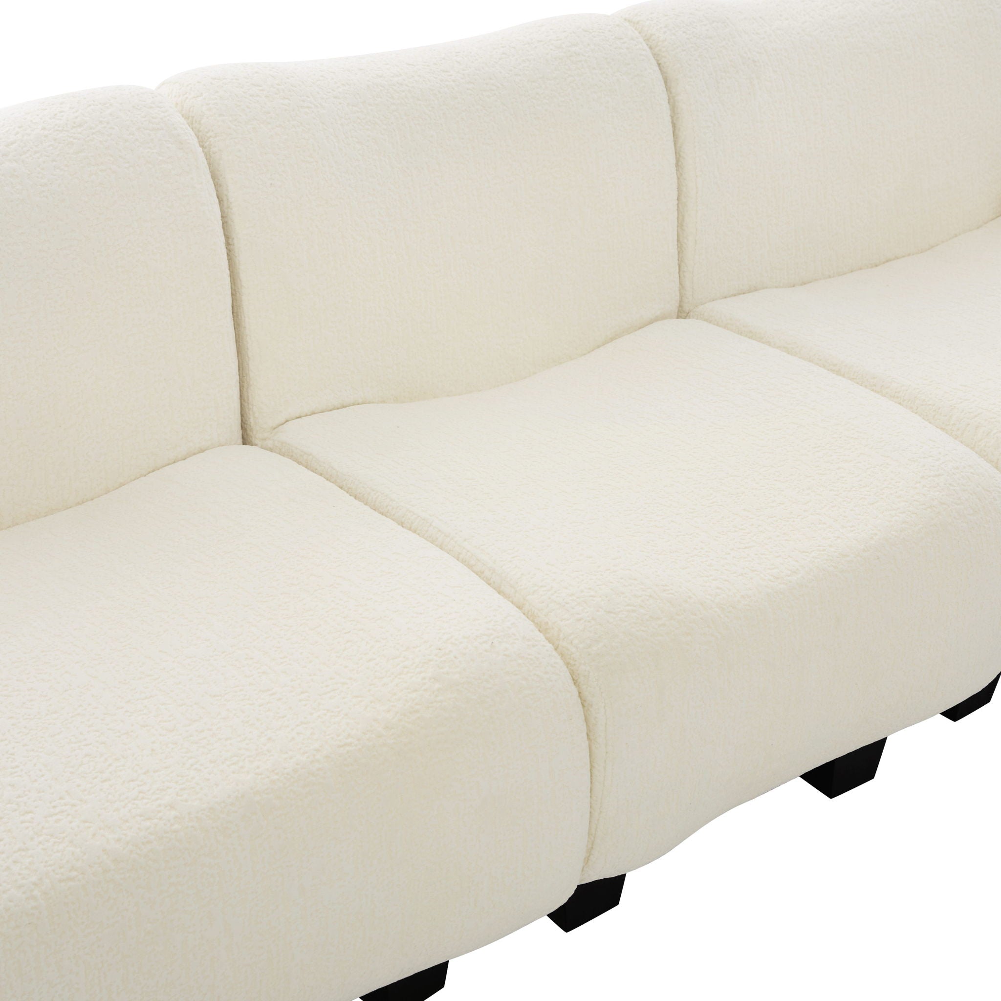 3 Seater Sofa Couch With Curved Armrests by HouseOfZazla