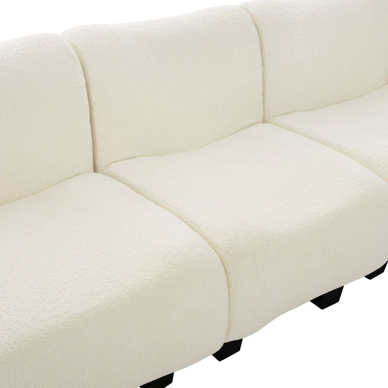 3 Seater Sofa Couch With Curved Armrests by HouseOfZazla