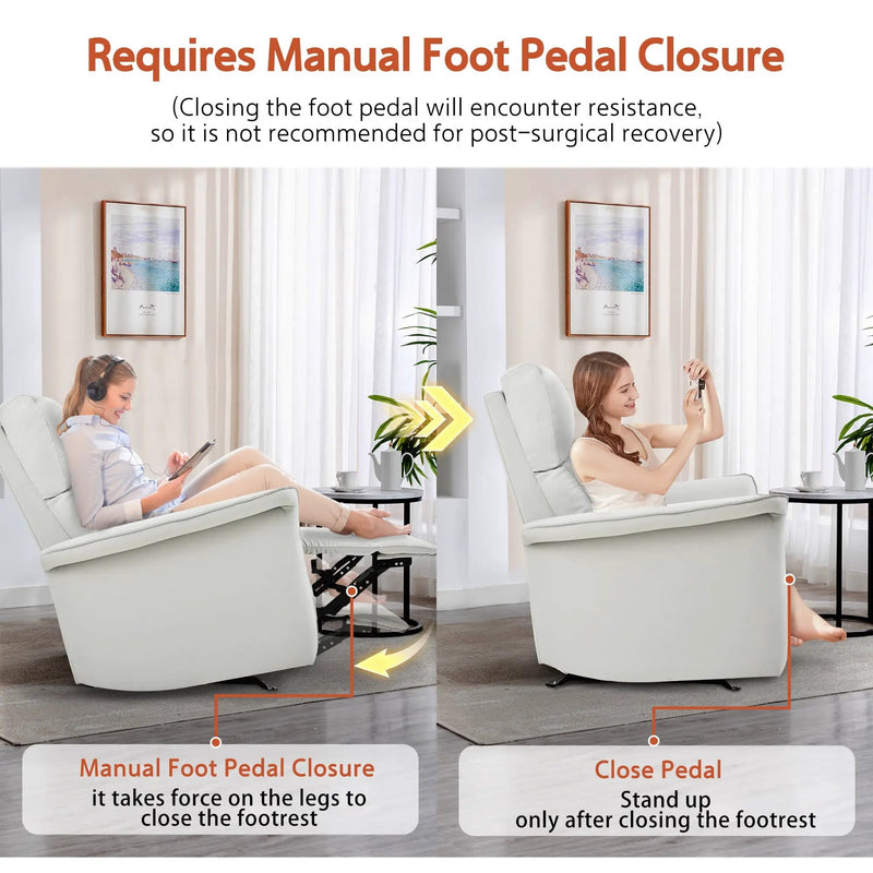 Manual Rocker Recliner Chair for Adults by HouseOfZazla