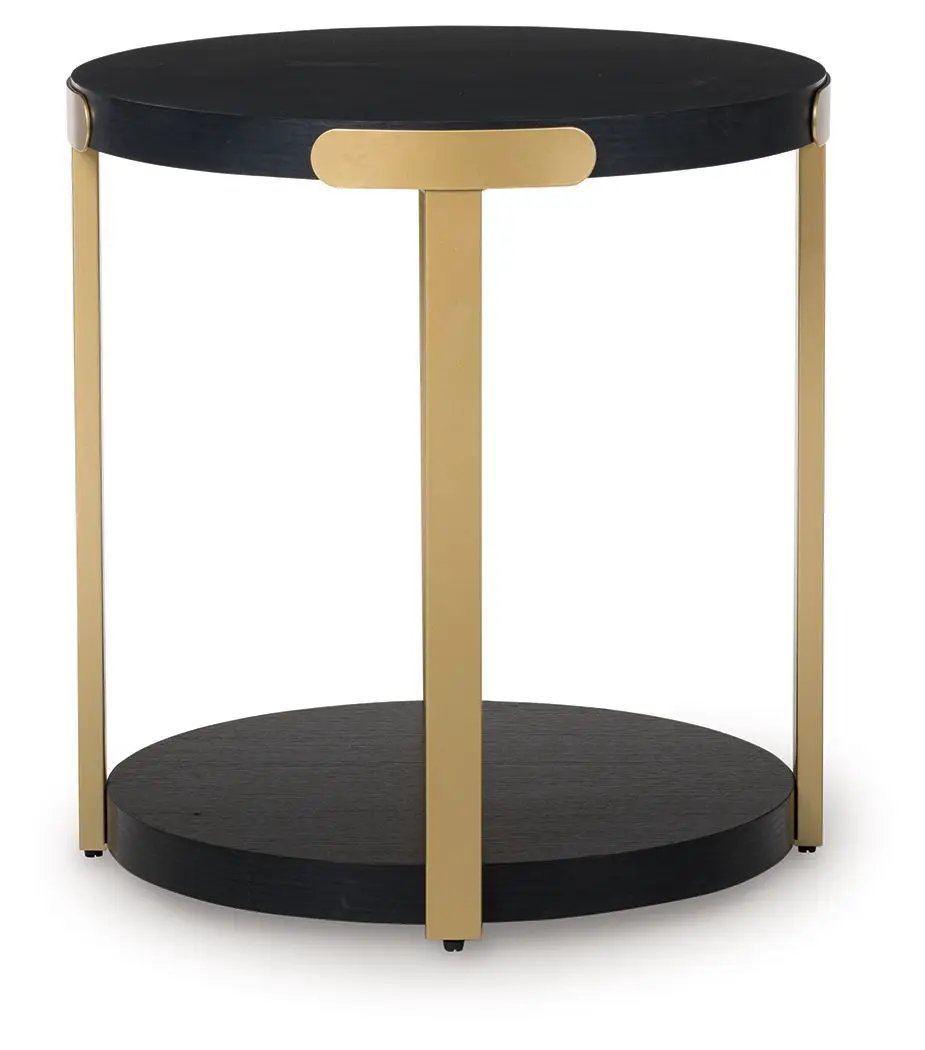 Shylore - Occasional Table Set (Set of 3) - Black / Brass Finish by Unique Piece Furniture
