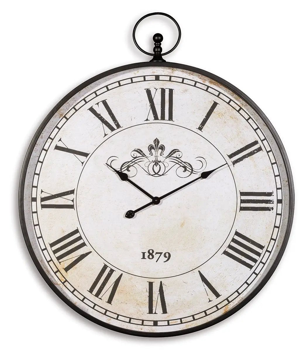 Augustina - Wall Clock - Antique Black by Unique Piece Furniture
